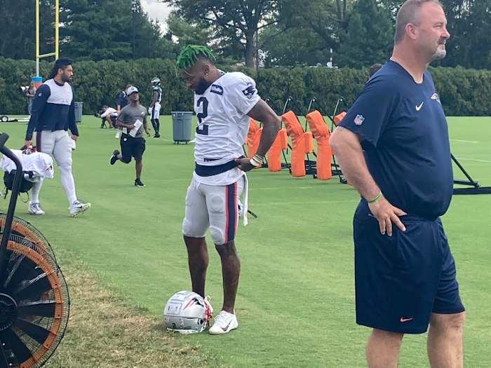 Jalen Mills prepares to practice against his former team, the Eagles, on Aug. 16, 2021